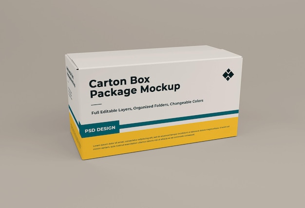 cardboard box mockup isolated 