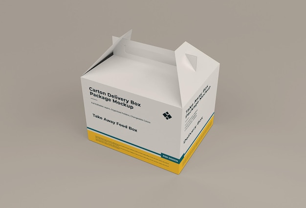 cardboard box mockup isolated 