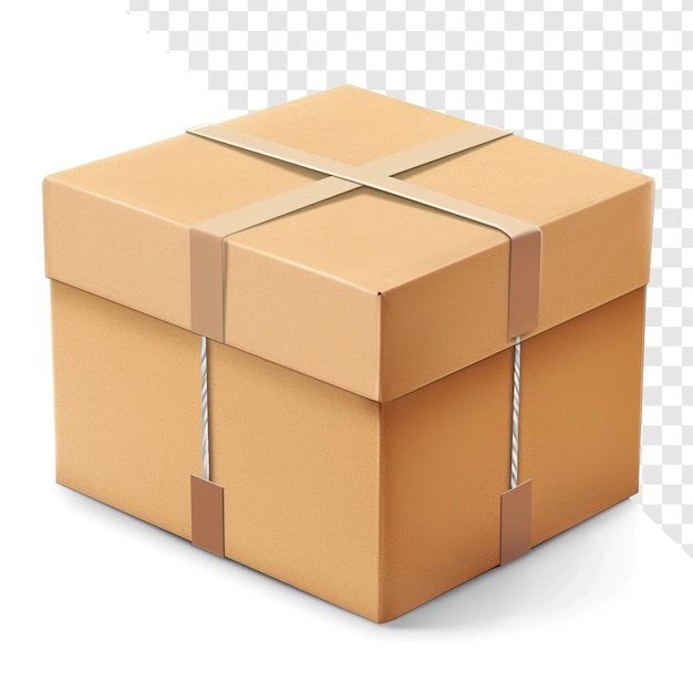 Cardboard Box Package Icon Simple Illustration Transparent Background