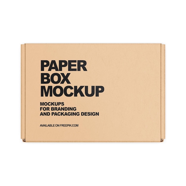 Cardboard Paper Box Mockup