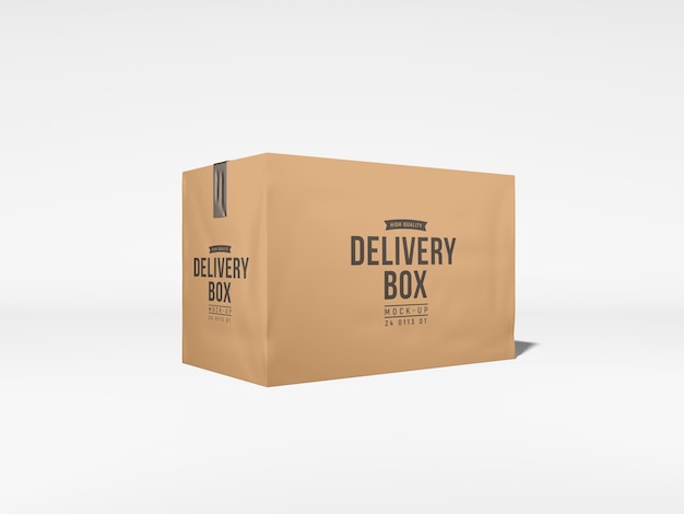 Cardboard Paper Delivery Box Packaging Mockup