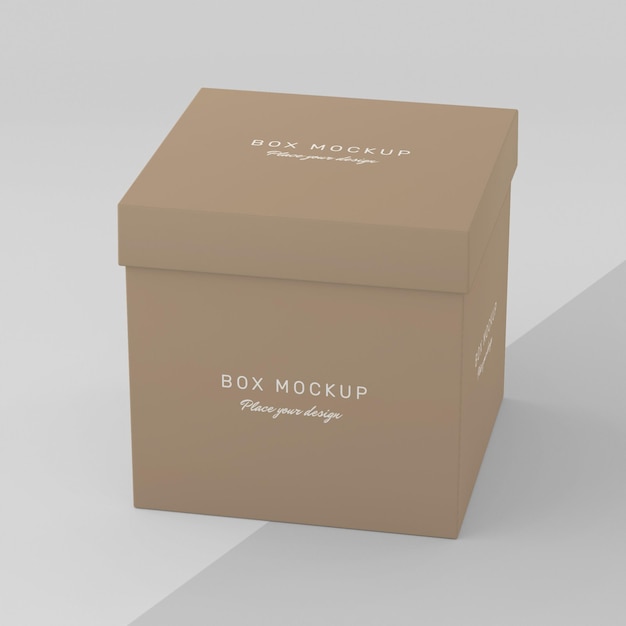 Cardboard storage box mock-up