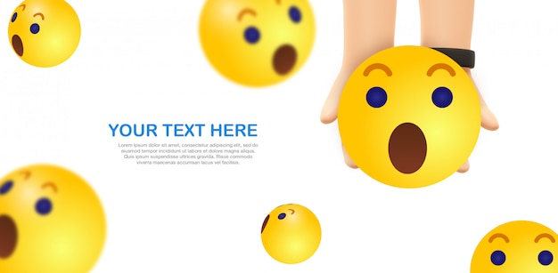 Care emoji - hands hold yellow facebook emoticon