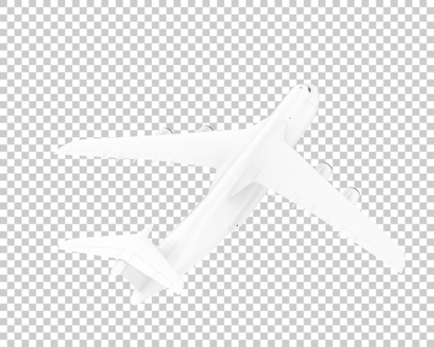 Cargo airplane on transparent background 3d rendering illustration