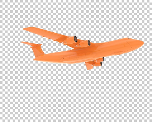 Cargo airplane on transparent background 3d rendering illustration