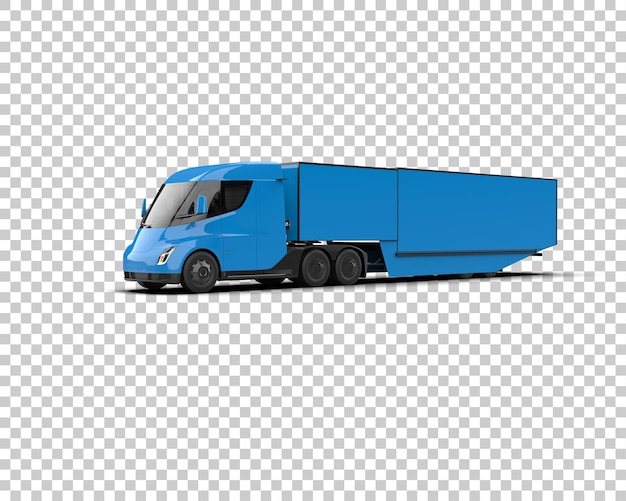 PSD cargo truck isolated on background 3d rendering illustration