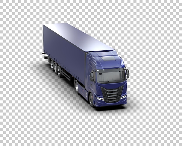 PSD cargo truck isolated on background 3d rendering illustration