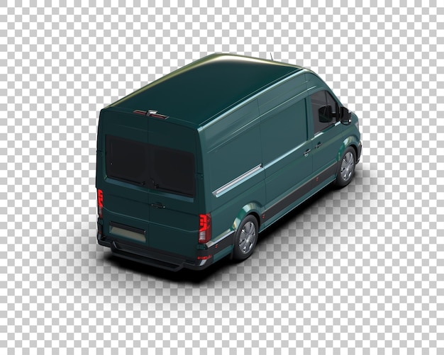 PSD cargo van isolated on background 3d rendering illustration