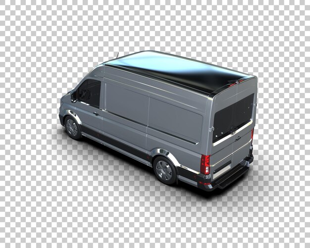 PSD cargo van isolated on background 3d rendering illustration