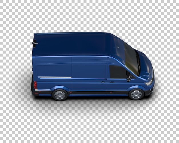 PSD cargo van isolated on background 3d rendering illustration