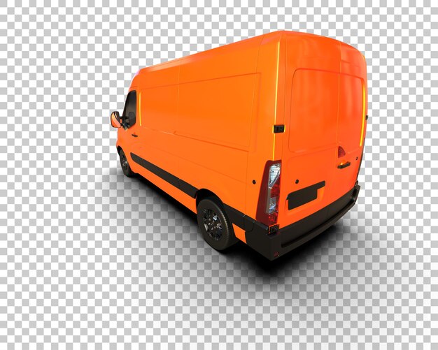 PSD cargo van isolated on background 3d rendering illustration