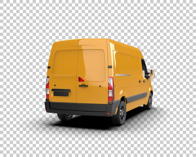 PSD cargo van isolated on background 3d rendering illustration