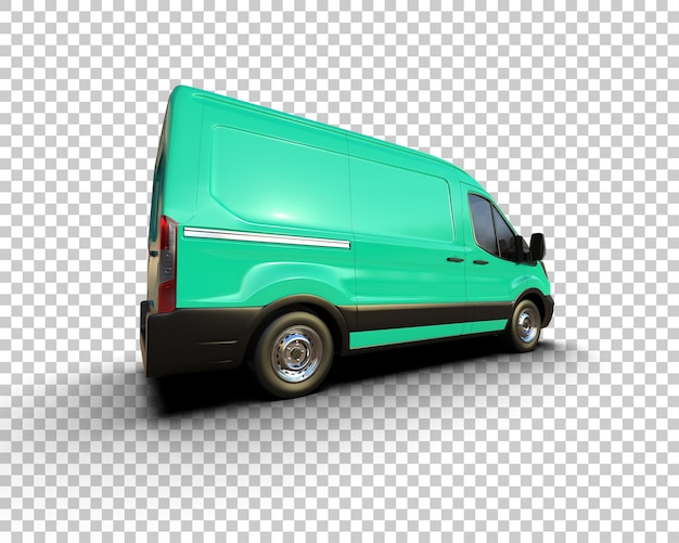 PSD cargo van isolated on background 3d rendering illustration