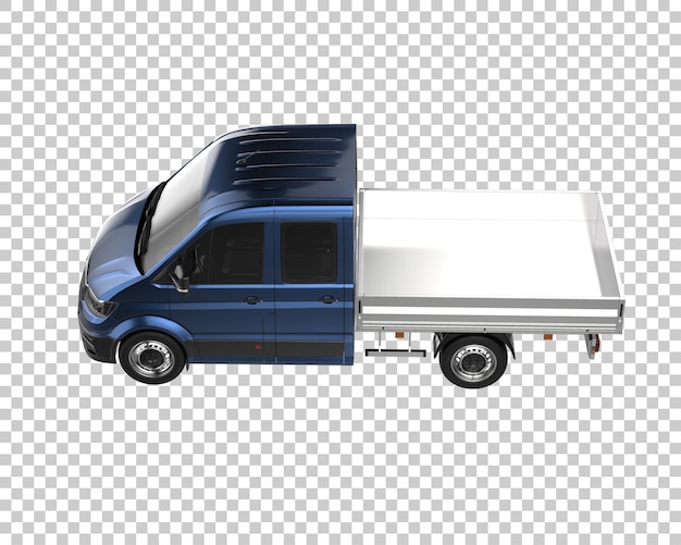 PSD cargo van on transparent background. 3d rendering - illustration