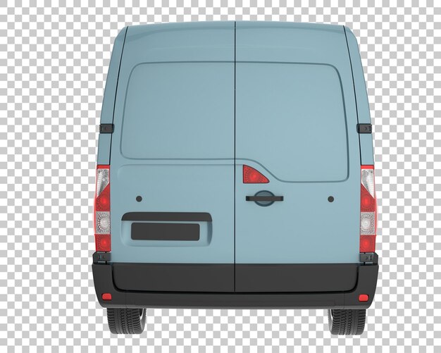 PSD cargo van on transparent background. 3d rendering - illustration