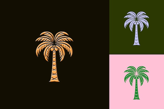 Carnaba Palm With Tropical Icon Palm Tree With Vibrant and C Creative Brazil Culture Icon Designs