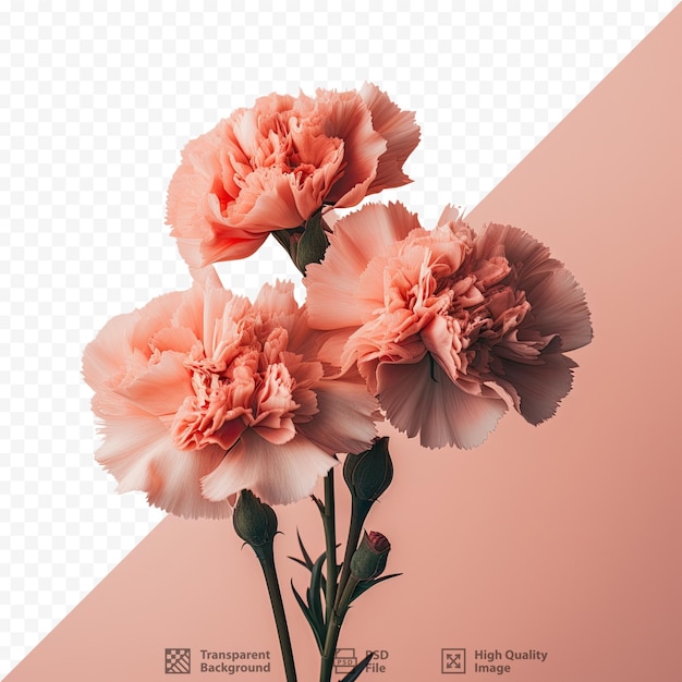 Carnation flowers transparent background