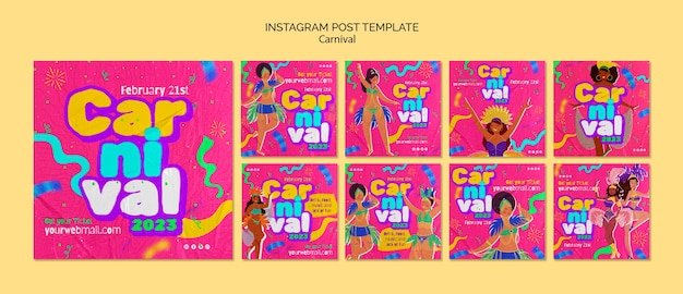 Carnival entertainment  instagram posts template