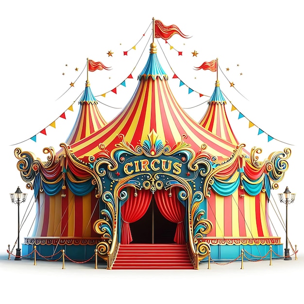 Carnival party circus tent background