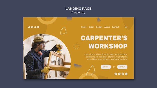 Carpenter ad landing page template