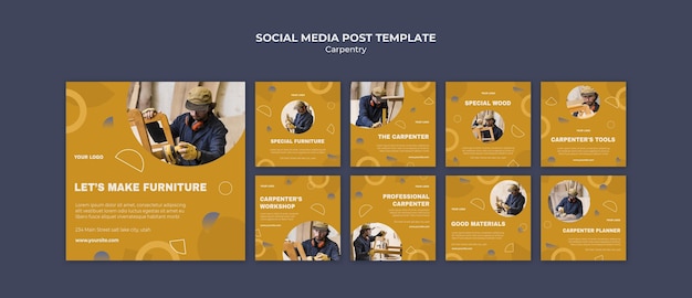 Carpenter ad social media post template