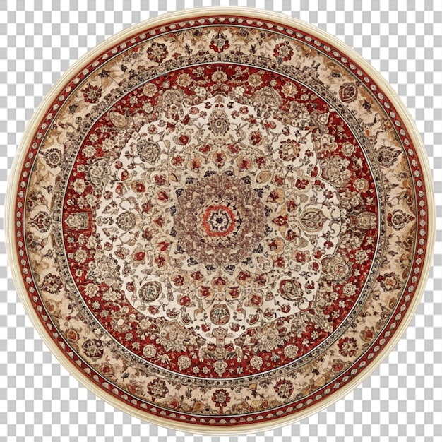 carpet round Persian on transparent background