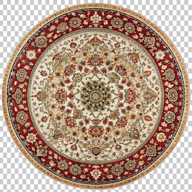 carpet round Persian on transparent background