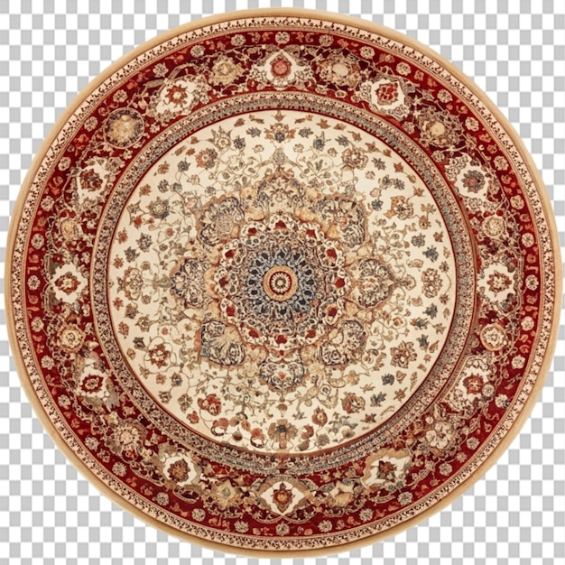 carpet round Persian on transparent background