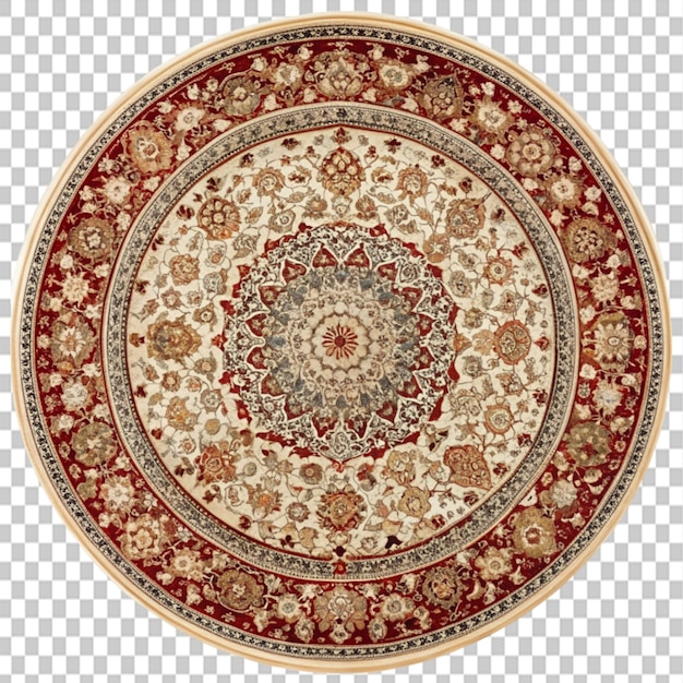 carpet round Persian on transparent background