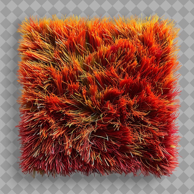 PSD carpetgrass with vibrant orange and magenta colored pottery isolated green grass texture designs