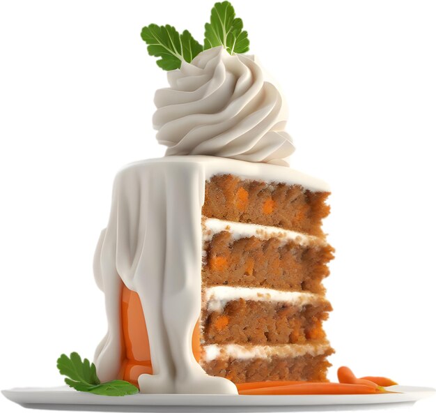 PSD carrot cake closeup of delicious looking carrot cake