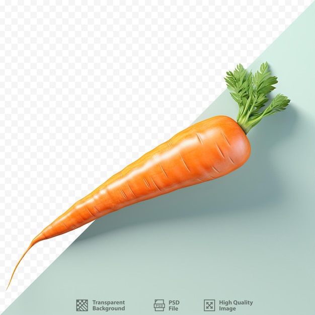 a carrot is shown on a white background with a picture of a carrot.