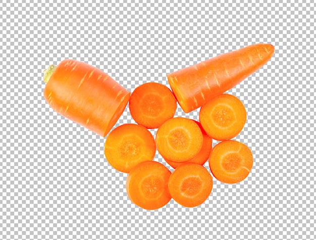 Carrot isolated on alpha layer