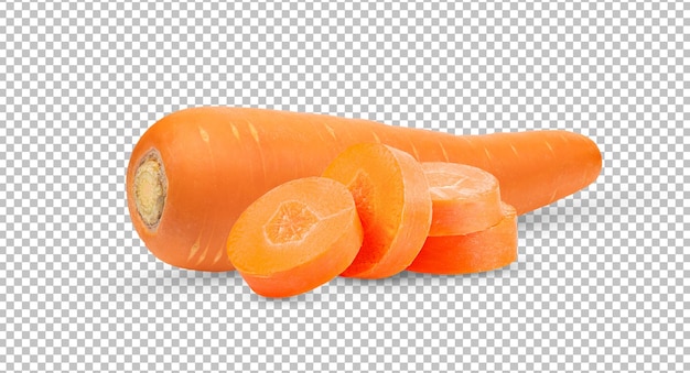 Carrot isolated on alpha layer