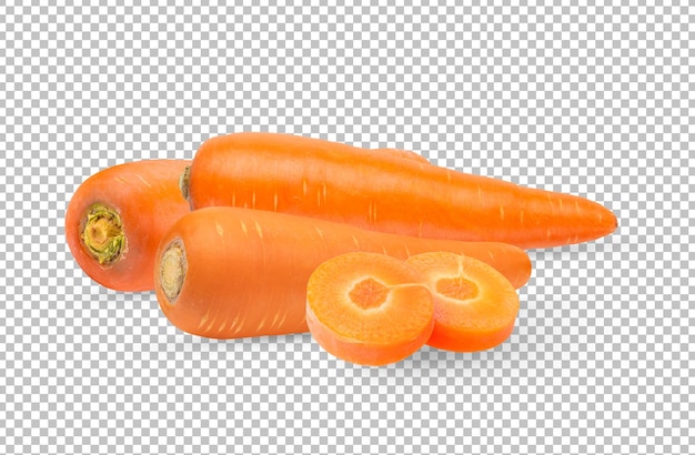 Carrot isolated on alpha layer