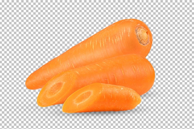 Carrot isolated on alpha layer