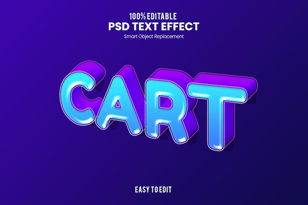 Cart Fun Bold Cute and Playful 3D Text Effect