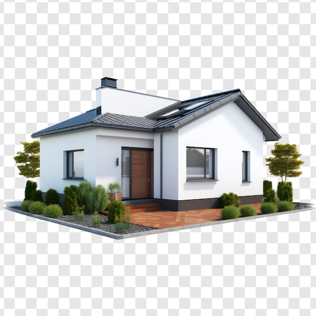 Carton 3d house transparency background PSD