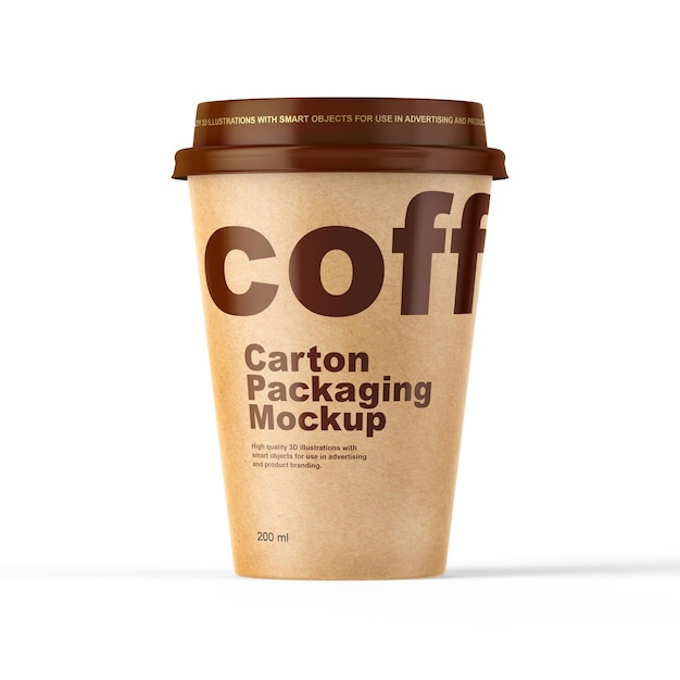 Carton coffee cup mockup mockup