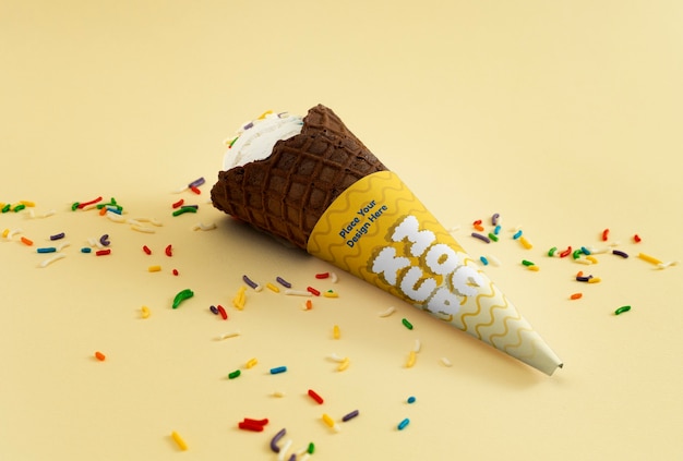 Carton cone mockup design