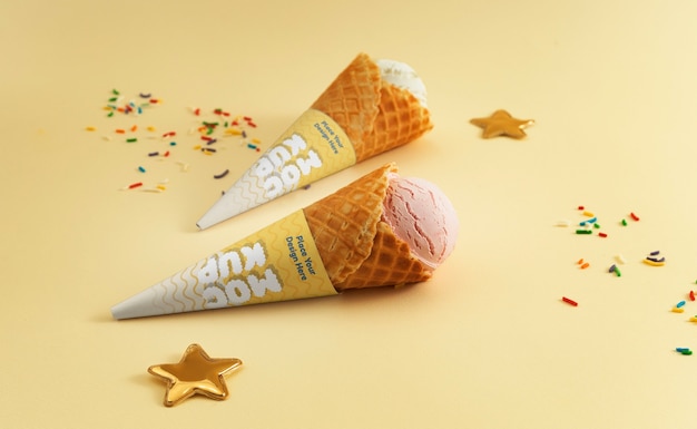 Carton cone mockup design