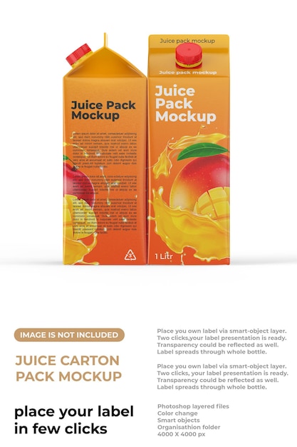 PSD carton juice packaging box