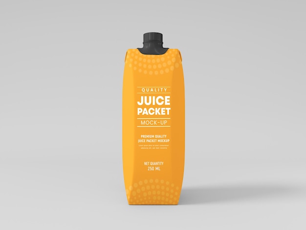 Carton Juice Packet Mockup