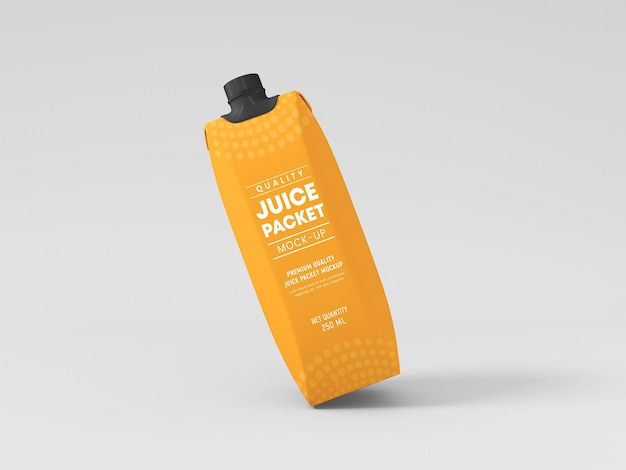 Carton Juice Packet Mockup