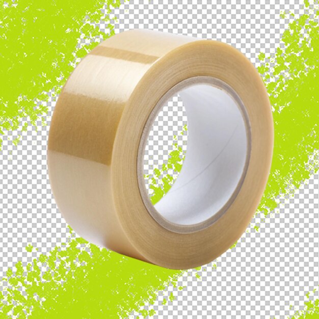 PSD carton packing tape roll transparent background