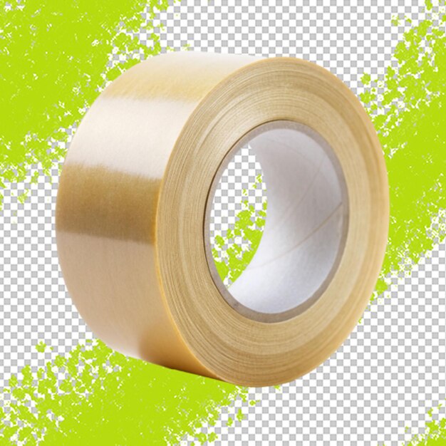 PSD carton packing tape roll transparent background