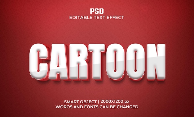 Cartoon 3d text style effect template