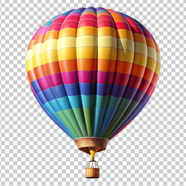 Cartoon air balloon isolated on transparent background