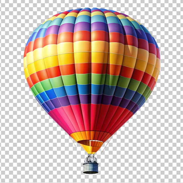 Cartoon air balloon isolated on transparent background