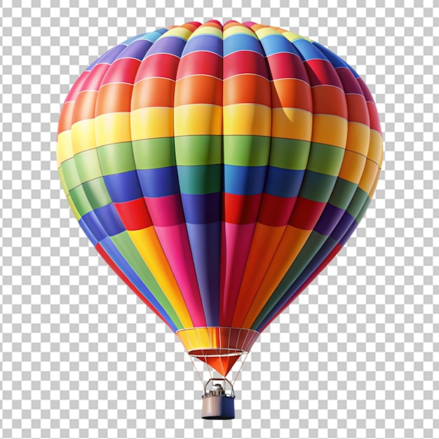 Cartoon air balloon isolated on transparent background